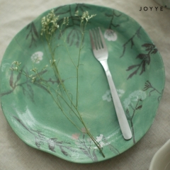 The Green Tone Hand-painted Design Dinnerware Collection