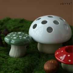 The Mushroom Ceramic Candle Holder by Joyye