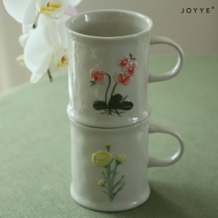 The Delicate Floral Embossed Mug Collection by Joyye