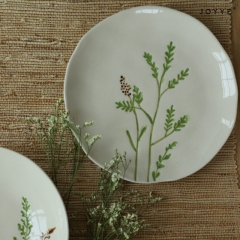 Vintage White and Amber Crackled Glaze Dinnerware