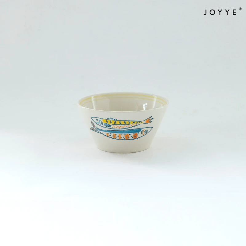 Hand-painted Ocean Sardine Series Ceramic Bowls