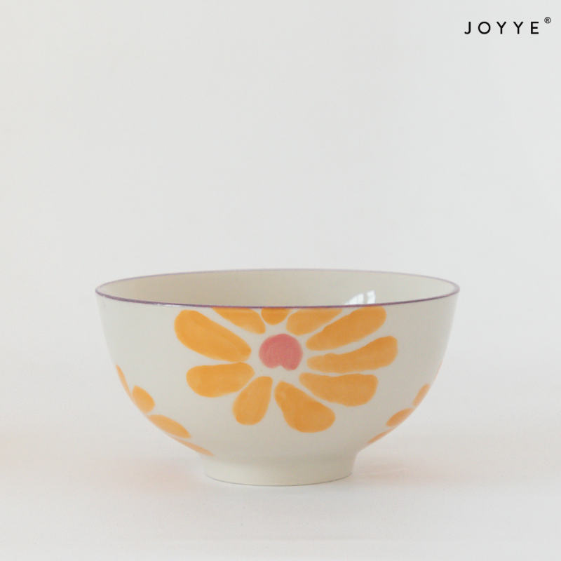 Hand-painted Flower and fruit Ceramic Bowl