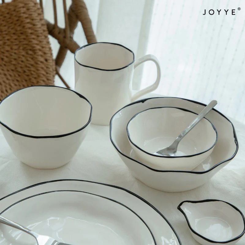 Irregular White Ceramic Bowls