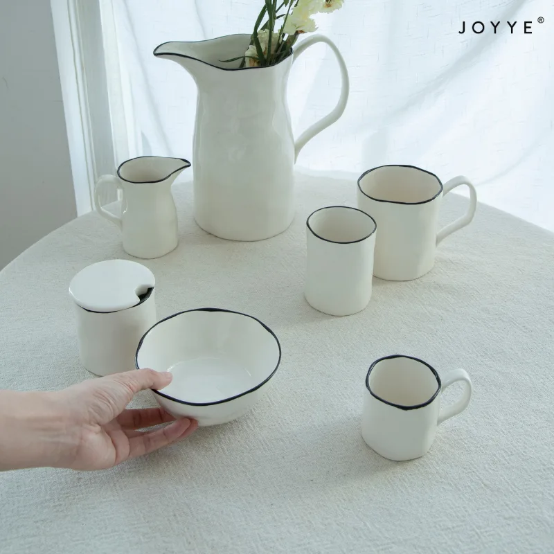 Irregular White Ceramic Bowls