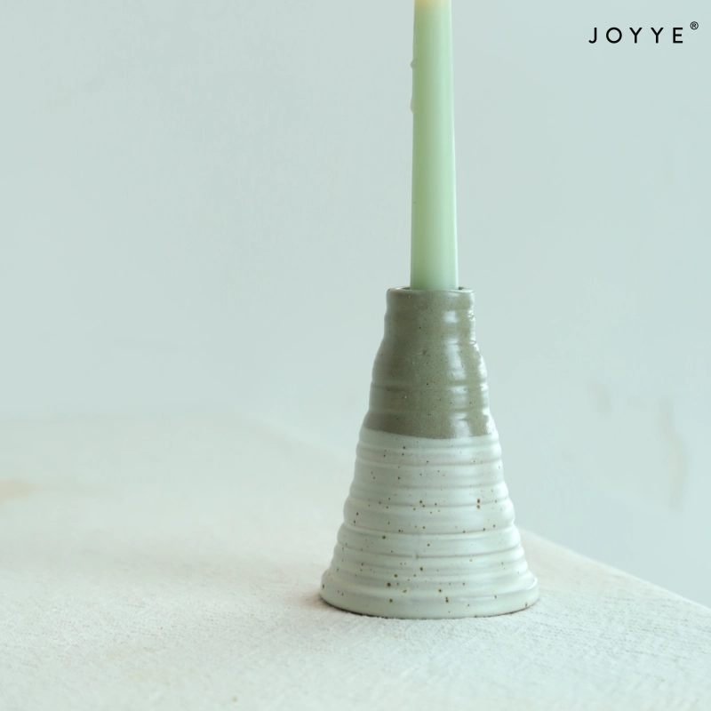 Soft Green Half Dip Candle Holder