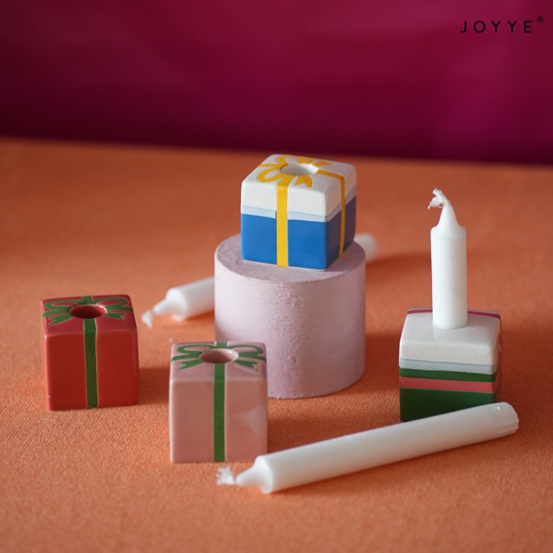 Christmas Gift Box Shaped Candle Holders