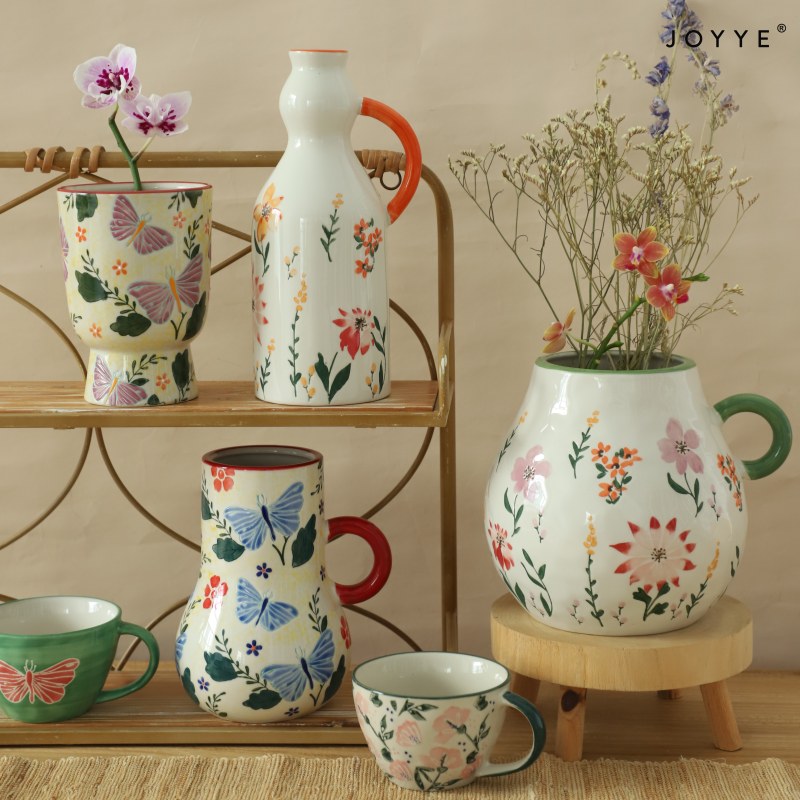 Spring Blooming Beauty Ceramic Vases