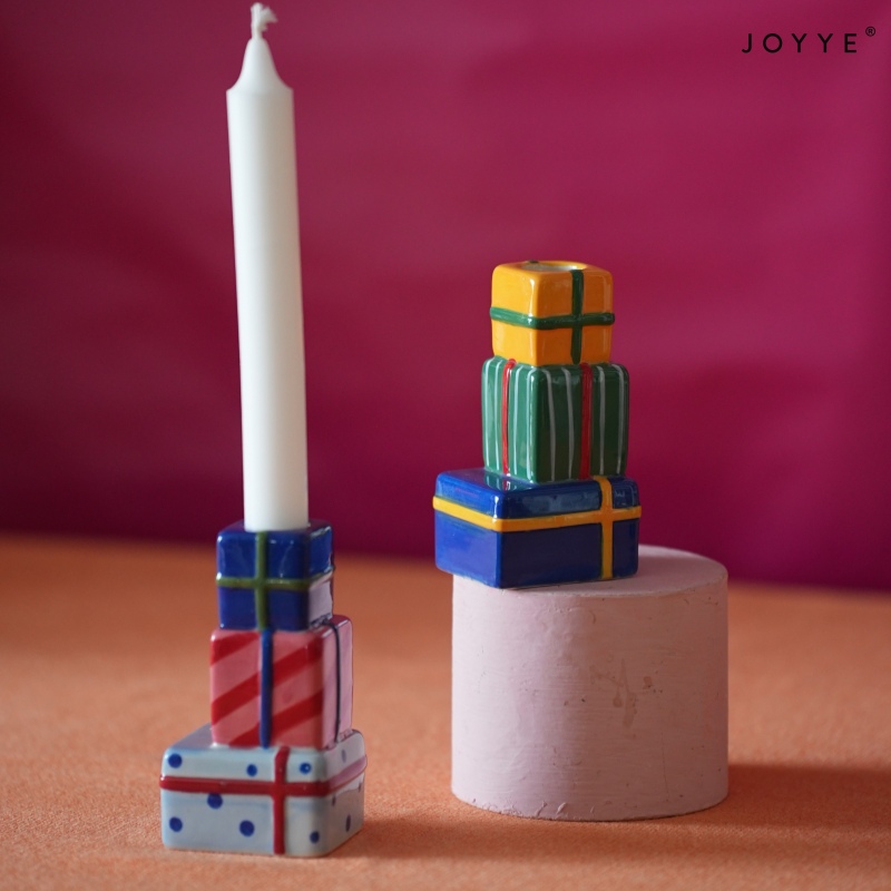 Christmas Gift Box Shaped Candle Holders